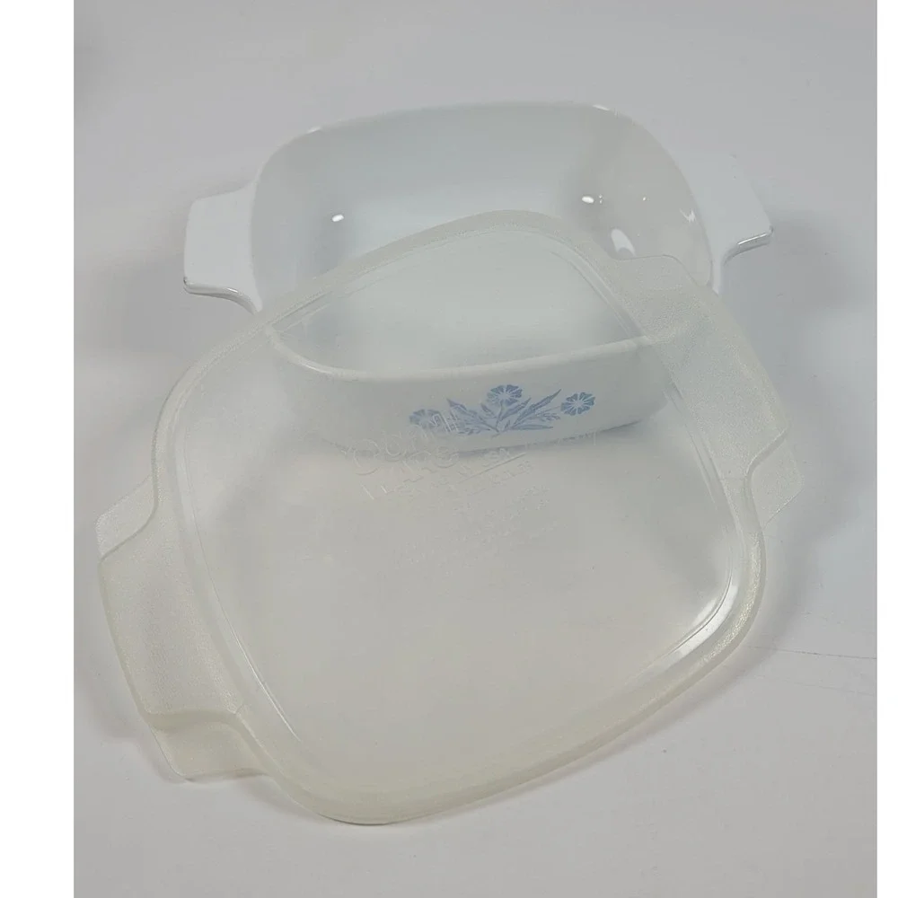 Vintage Corning Ware Cornflower Blue A-1-B 1 Quart Casserole Dish with Lid USA